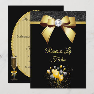 Reserve A Data Festa de aniversário de elegância glamorosa