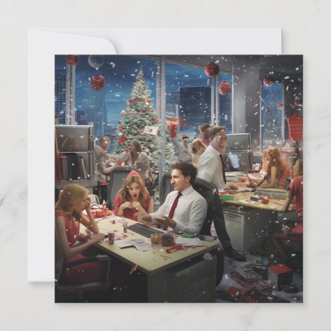 Reserve A Data Festa de escritório de Natal (Frente)