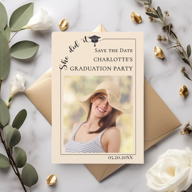 Reserve A Data Festa de formatura Champagne Save the Date (Criador carregado)