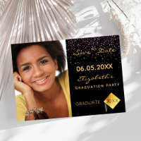 Festa de formatura de confete roxo preto
