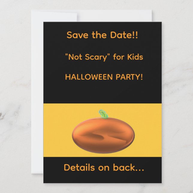 Reserve A Data Festa de HALLOWEEN para Crianças "Sem Medo" Salve  (Frente)