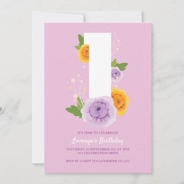 Reserve A Data Festa de primeiro aniversario de Crianças Bonito F (Frente)