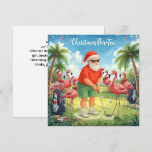 Reserve A Data Festa de tee de golfe Papai Noel Flamingo Natal 