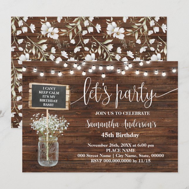 Reserve A Data Festa de vamos Ocidental Qualquer Aniversário de I (Frente/Verso)