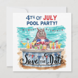 Reserve A Data Festa na Piscina de 4 de Julho com Hipopótamo