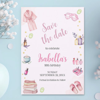 Reserve A Data Festa Spa Menina Bela Aquarela Glam Aniversário