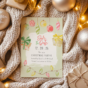 Reserve A Data Festa Verde de Natal Cute Jingle & Mingle