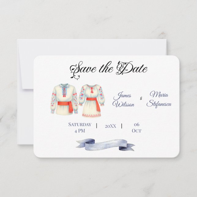 Reserve A Data Figurinos Tradicionais de Casamento Russo Romenos (Frente)