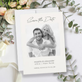 Reserve A Data Filtro Preto e Branco para Foto de Casamento Moder