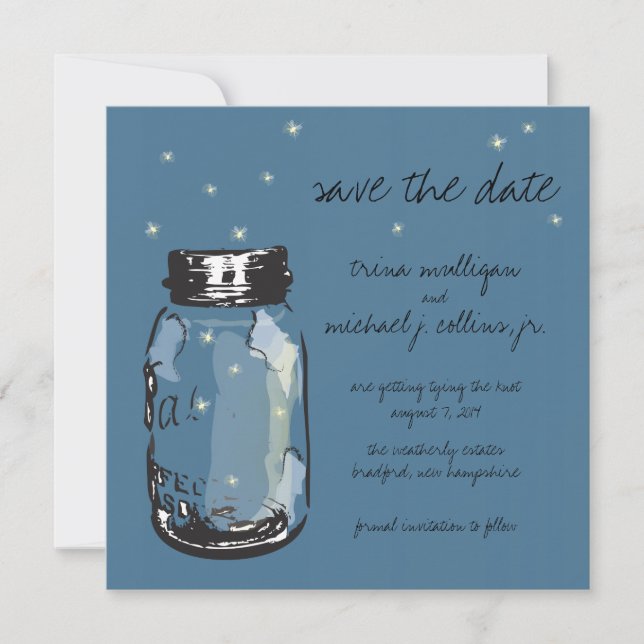 Reserve A Data Fireflies & Mason Jar Salvar a Data (Frente)