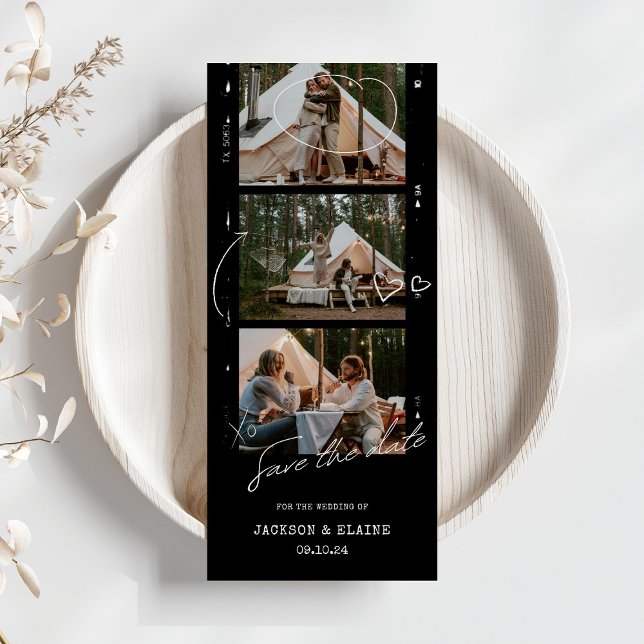 Reserve A Data Fita de Fotografias Moderna Simples (Criador carregado)