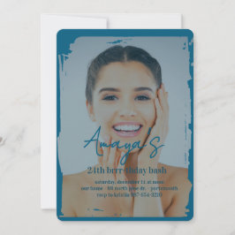 Reserve A Data Flakes Frame Winter Birthday Bash Invitation