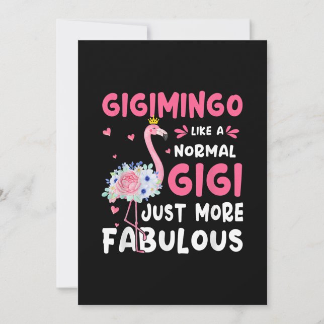 Reserve A Data Flamingo Gigimingo Como Uma Nana Normal É Engraçad (Frente)