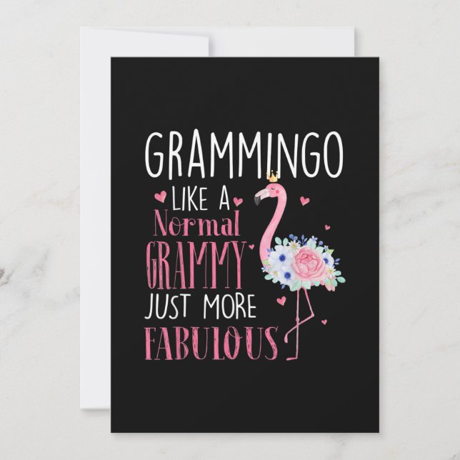 Reserve A Data Flamingo Grammingo Como Um Grammy Normal Engraçado (Frente)