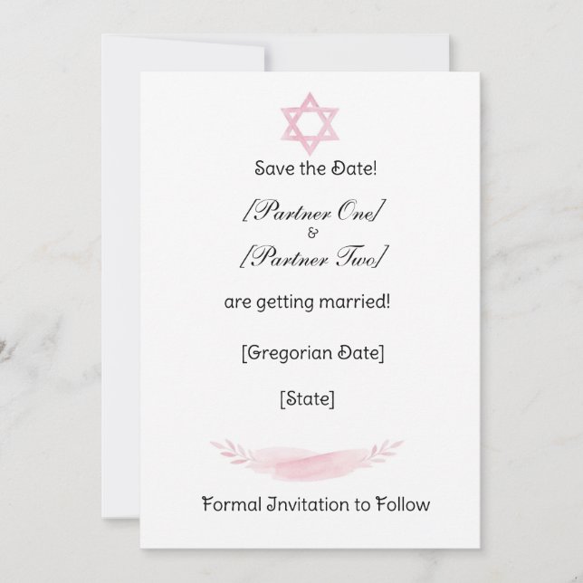 Reserve A Data Flat Save The Date Card (Frente)