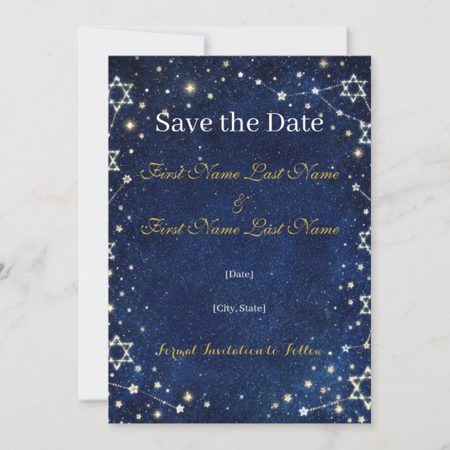 Reserve A Data Flat Save The Date Card (Frente)