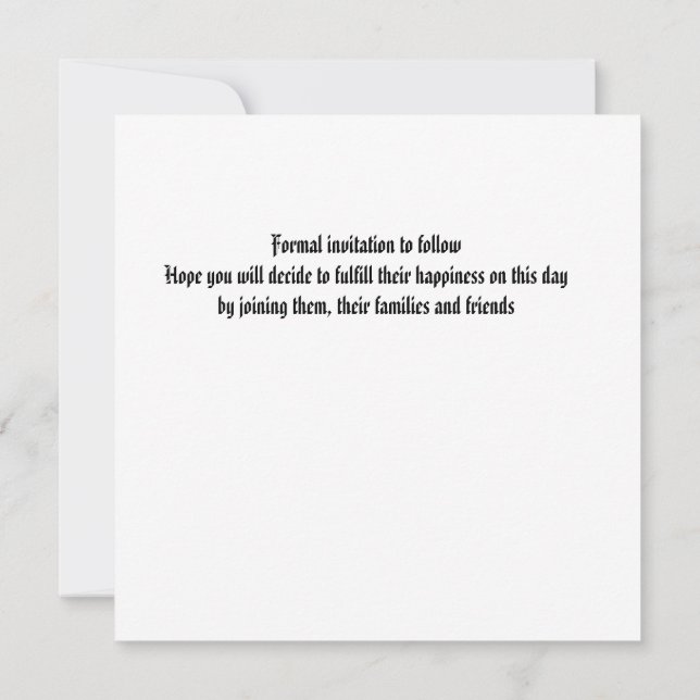 Reserve A Data Flat Save the Date Wedding Amaryllis Red (Verso)