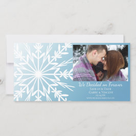 Reserve A Data Floco de neve branco no Casamento no inverno azul