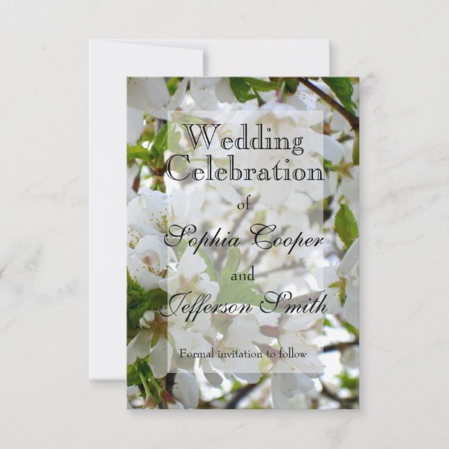 Reserve A Data Flor branco (Frente)