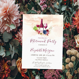 Reserve A Data Flor Brilhante Vinho Provando Aposentação por Aqua