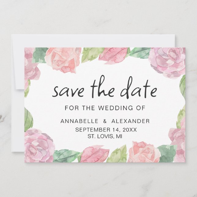 Reserve A Data Flor de água de jardim florescente. Casamento de F (Frente)