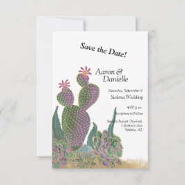 Reserve A Data Flor De Cactus Flat Salve A Placa De Data