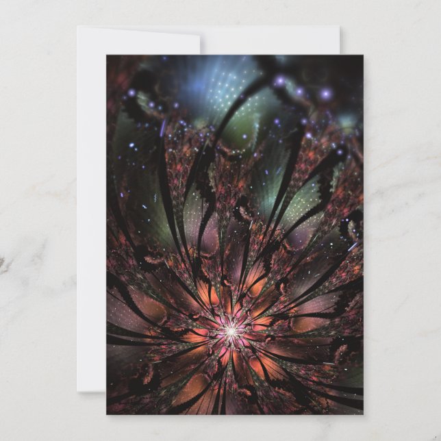 Reserve A Data Flor de fantasia fractal macia e tenra (Frente)