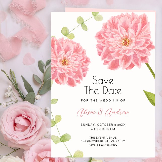 Reserve A Data Flor de rosa floresce casamento (Criador carregado)