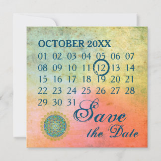 Reserve A Data Flor de Vida - Calendário Personalizado - salvar a