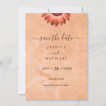 Flor Gerbera no casamento de pêssego Abstrato