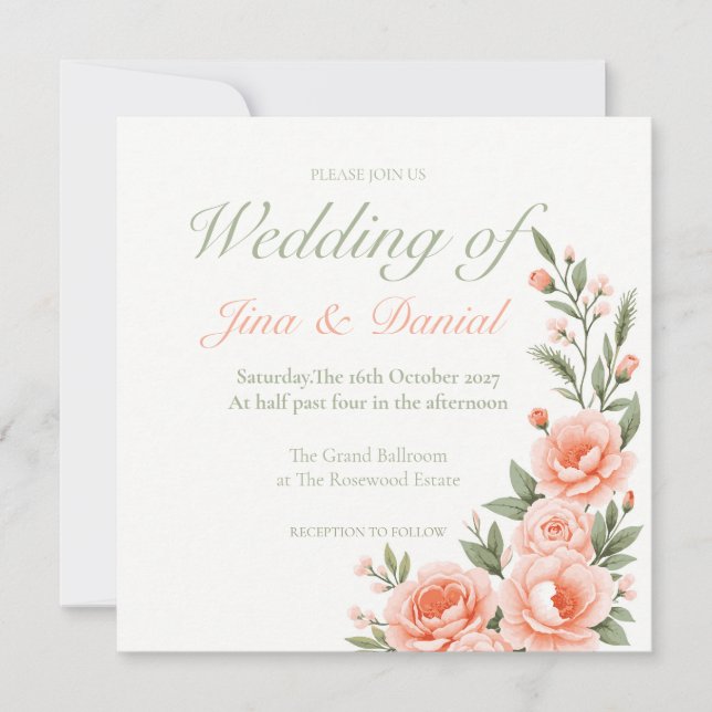 Reserve A Data Floração ao Pôr do Sol - Verde (Frente)