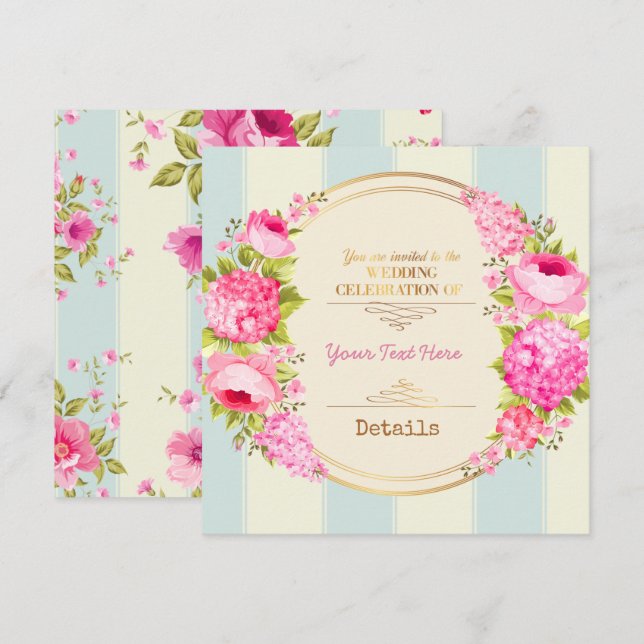 Reserve A Data Floral (Frente/Verso)