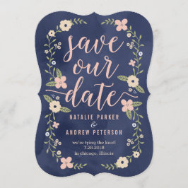 Reserve A Data Floral Beauable Color Salvar A Placa Date