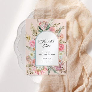 Reserve A Data Floral Boêmian Moderno Salve A Placa Date