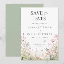Reserve A Data Floral Butterfly Wedding