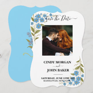 Reserve A Data Floral Casamento Save The Date - Não Me Esqueças