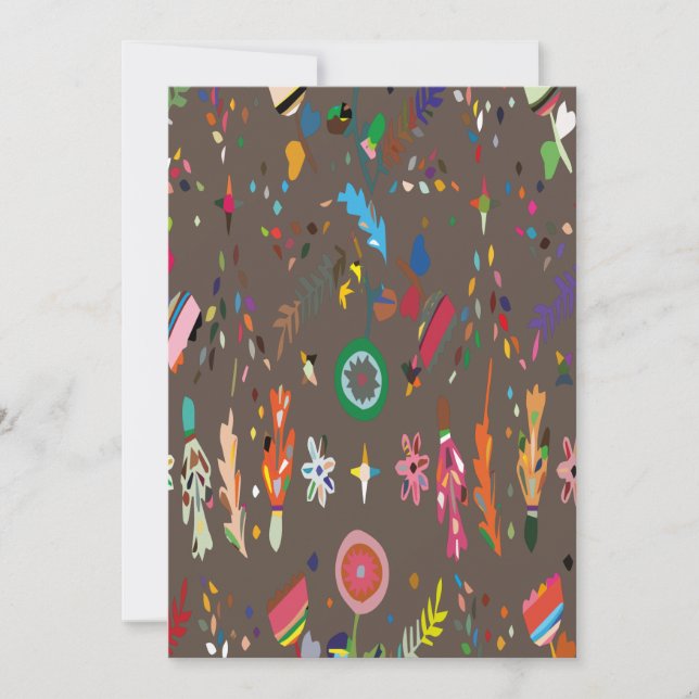 Reserve A Data Floral Colorida Brilhante (Frente)