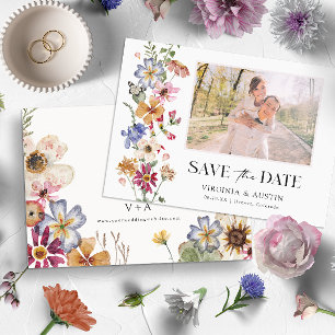 Reserve A Data Floral Colorido