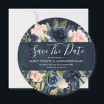 Reserve A Data Floral de Blush de Marinho Profundo de Aquarela<br><div class="desc">Watercolor Deep Marinho Blush Floral Guarde a Data Adicionar Fotografia ao convite Consulte a nossa loja para obter o convite correspondente, RSVP e muito mais Você pode personalizar esta opção Salvar a data para adicionar os meus toques pessoais, como fotografias, imagens. Você pode mudar a cor de fundo para combinar...</div>