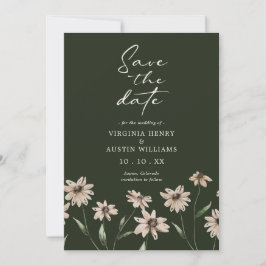 Reserve A Data Floral e Verde