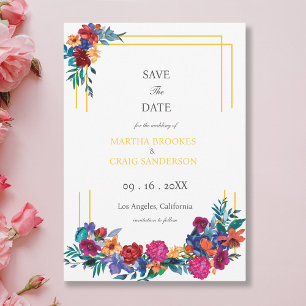 Reserve A Data Floral Elegante Moderno
