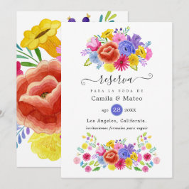 Reserve A Data Floral Espanhol Fiesta Wedding