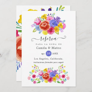 Reserve A Data Floral Espanhol Fiesta Wedding