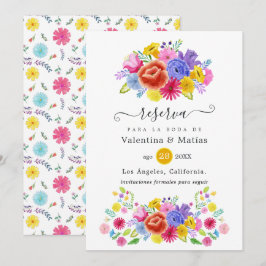 Reserve A Data Floral Espanhol Fiesta Wedding