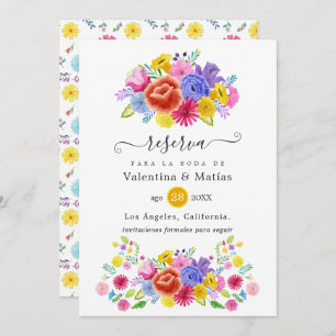 Reserve A Data Floral Espanhol Fiesta Wedding