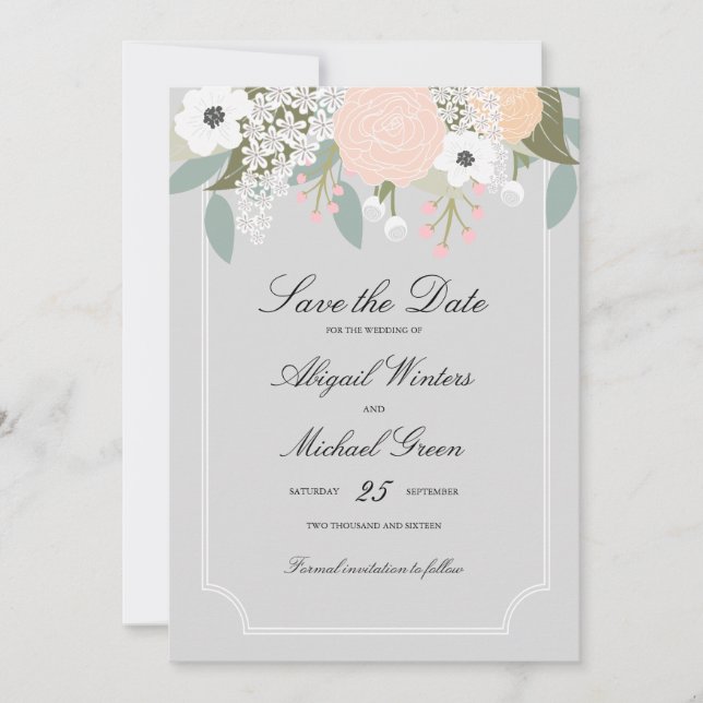 Reserve A Data Floral Grande - Salve a Data (Frente)
