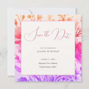 Reserve A Data Floral Mínimo de Casamento Profissional