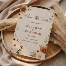Reserve A Data Floral Neutro Elegante Vintage