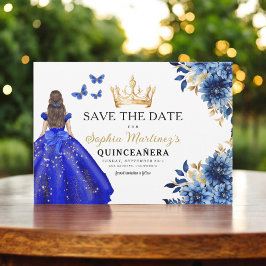 Reserve A Data Floral Real Princesa Azul Birthday Quinceanera