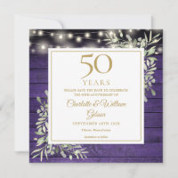 Floral Roxo de Madeira com Luzes Quadradas de 50º